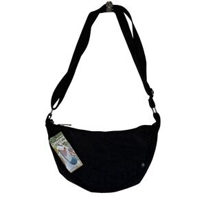 NEW Nupouch Crescent Sling Bag Black Anti Theft RFID Protection Casual Travel